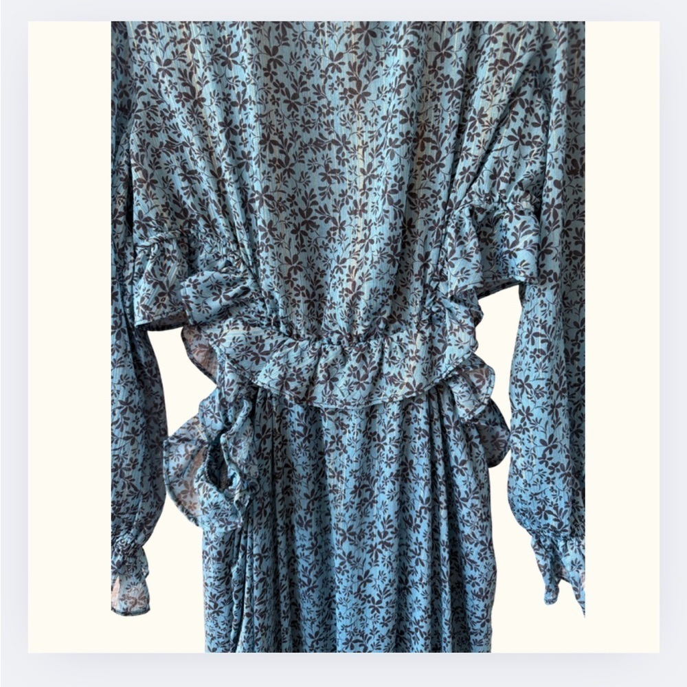 MISA “Amelia” Ruffle Cutout Dress | Cerulean Blue | Women’s M | NWOT - Picture 8 of 10
